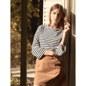 AG Alexa Chung Breton striped boatneck shirt
